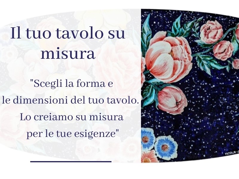 tavolo Peonie su misura Ficola