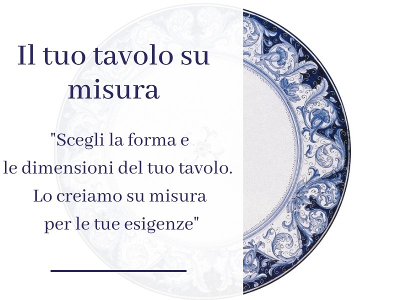tavolo su misura Ficola Uccellini Blu